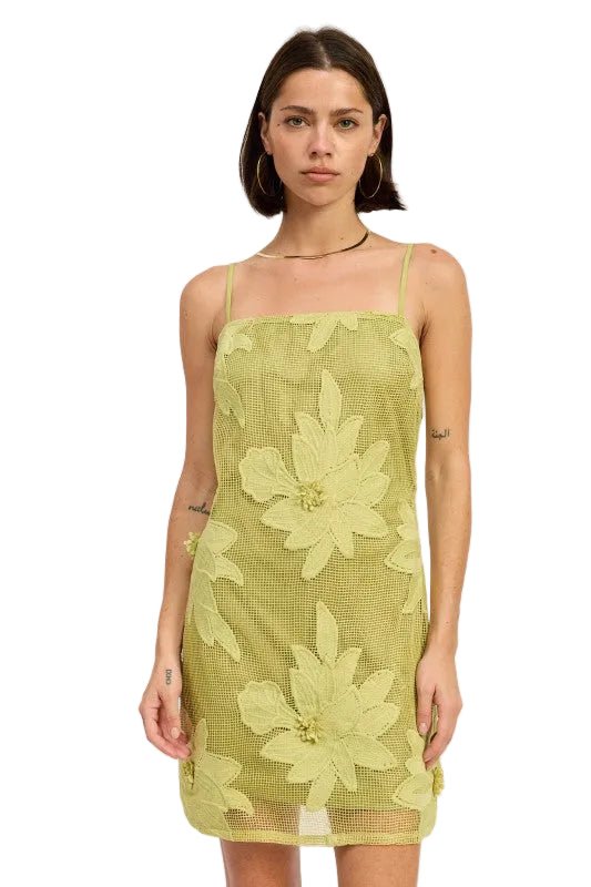 Mini Floral Applique Dress - Robbi & Angel