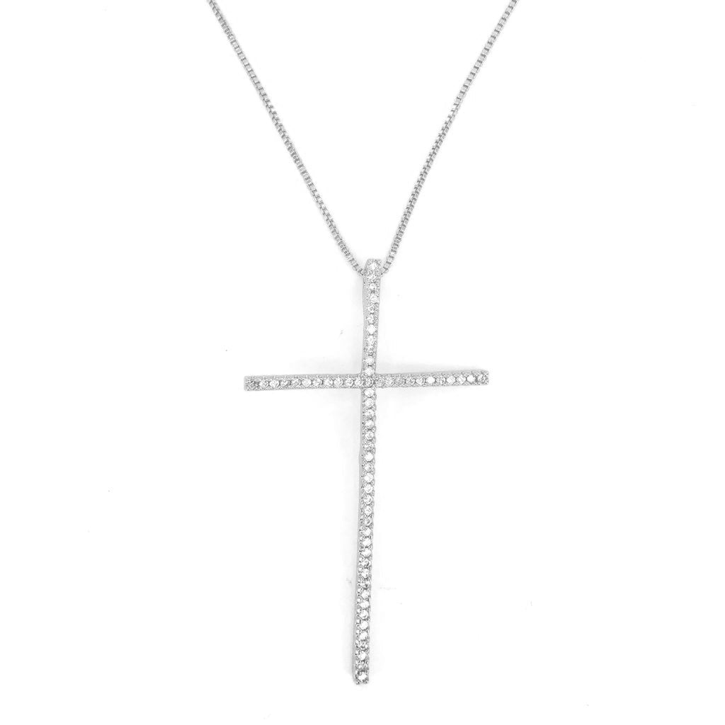 Moriah CZ Cross Necklace - Robbi & Angel