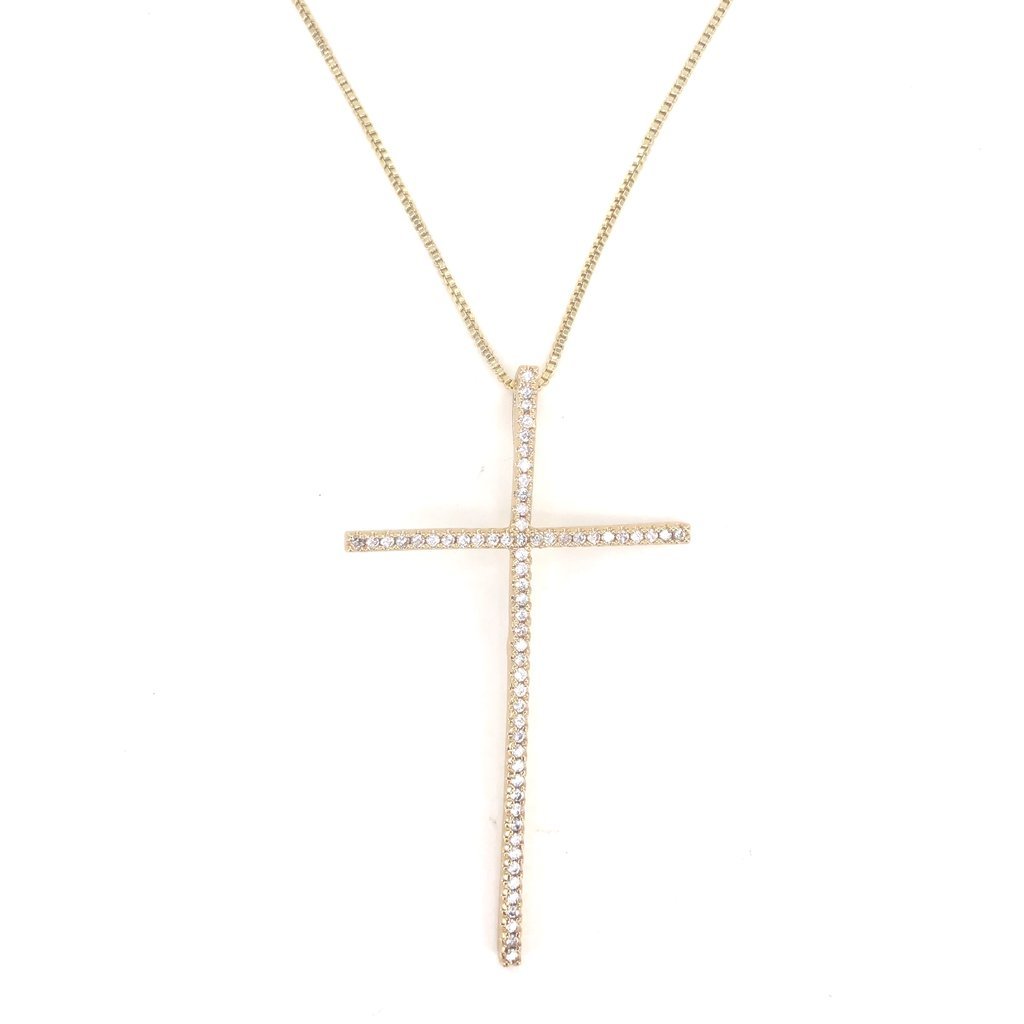 Moriah CZ Cross Necklace - Robbi & Angel