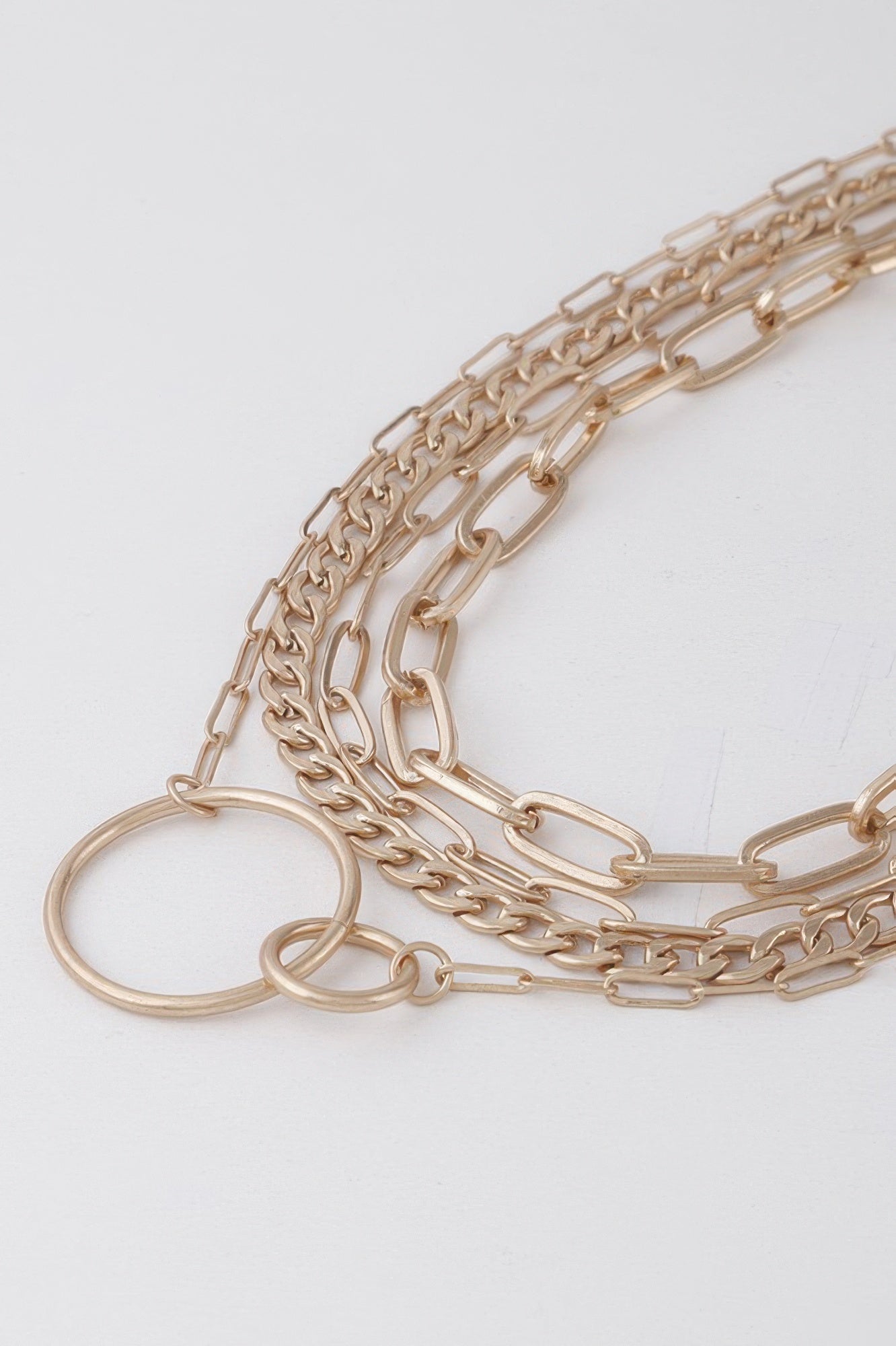 Multi Linked Circles Chain Necklace - Robbi & Angel