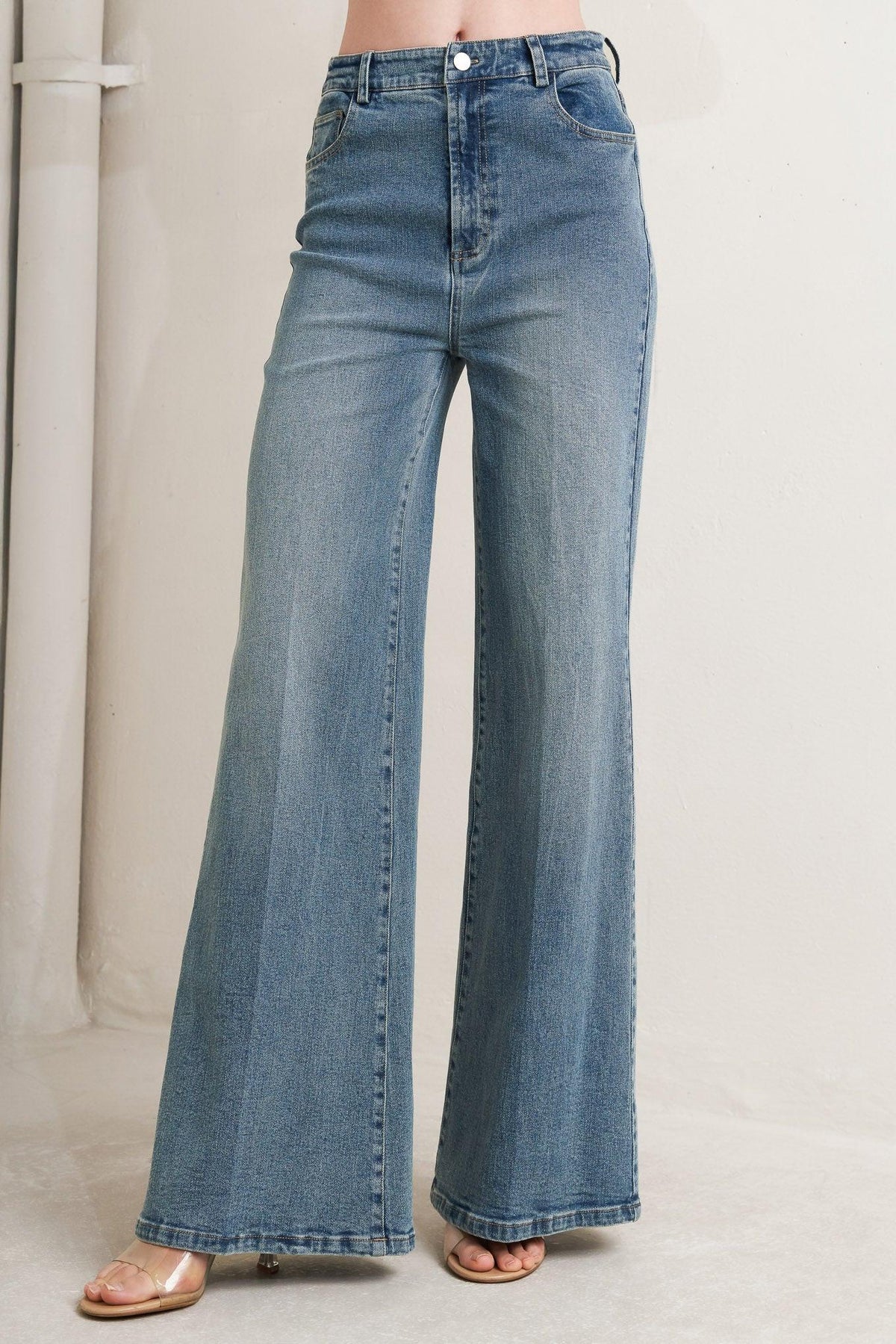 Naomi No Second Thought Washed Denim Pants - Robbi & Angel