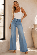 Naomi No Second Thought Washed Denim Pants - Robbi & Angel