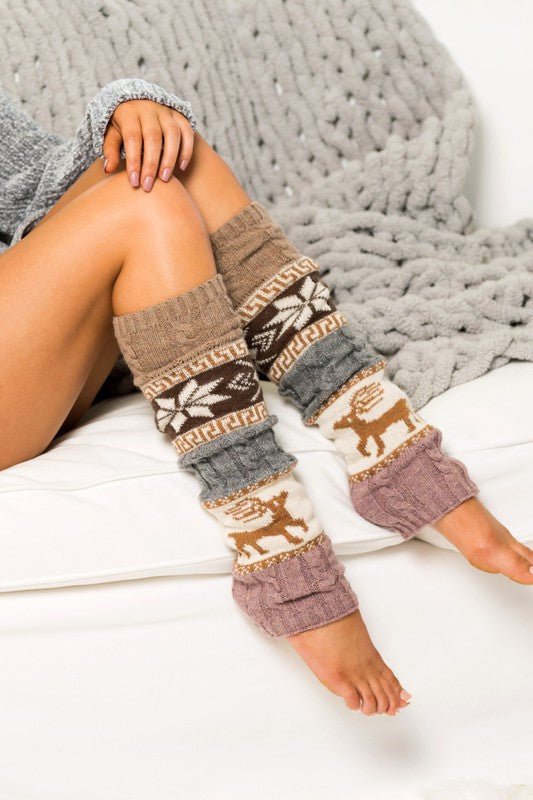 Nordic Snowflake Leg Warmers - Robbi & Angel