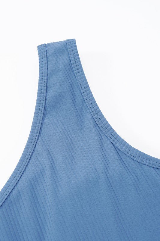 Oblique one - shoulder exercise fitness bodysuits - Robbi & Angel