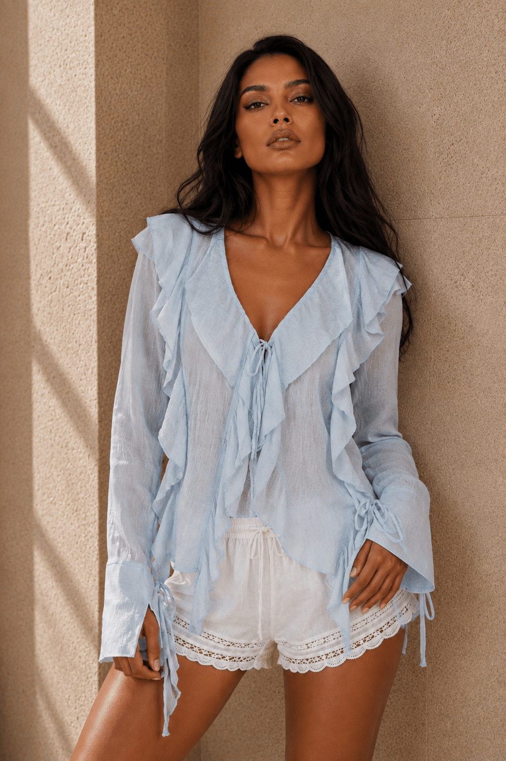 Olivette Ruffled Detailed Top - Robbi & Angel