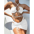 Paige Solid Color Three-Piece Bikini Set - Robbi & Angel
