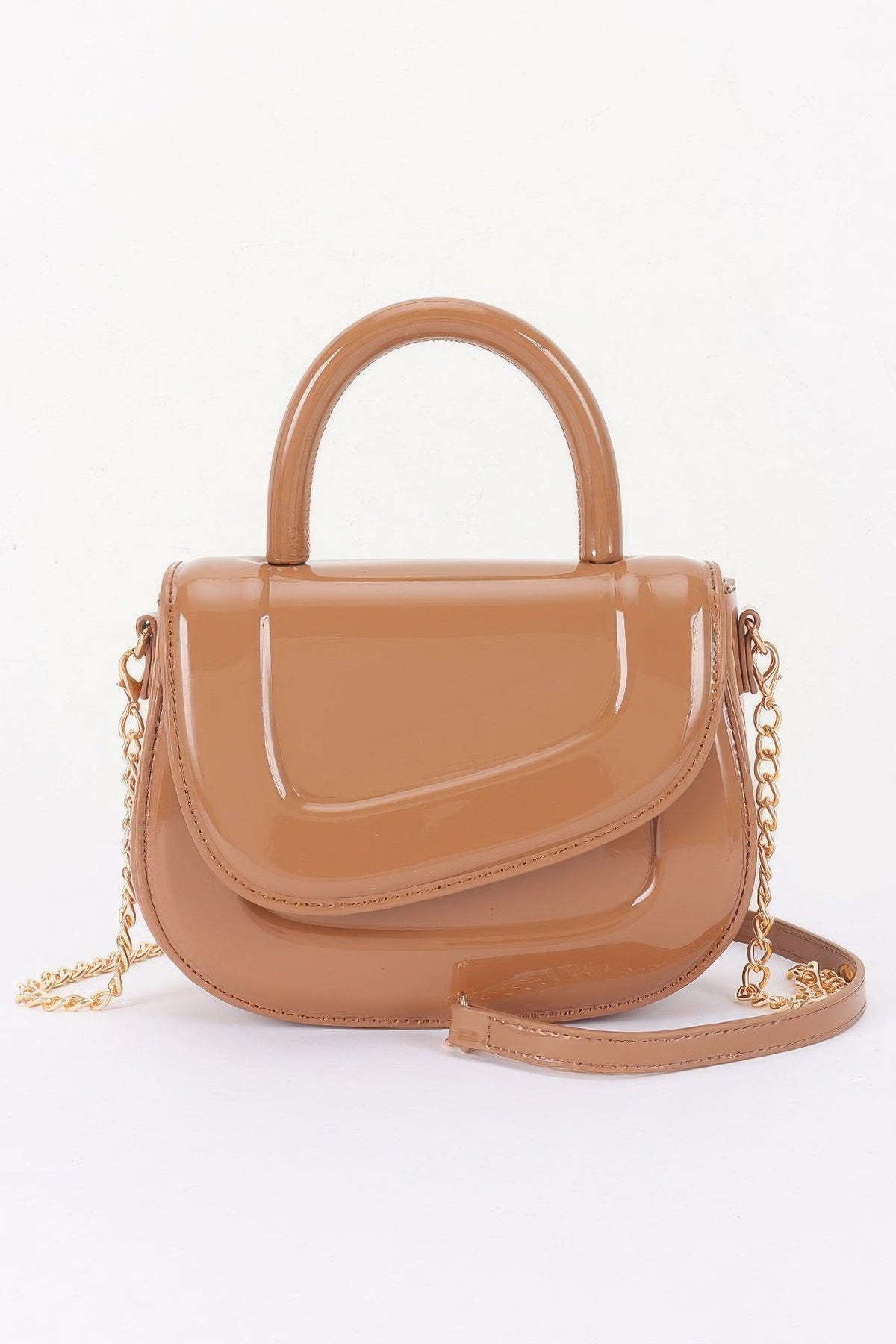 Patent Leather Top Handle Bag - Robbi & Angel