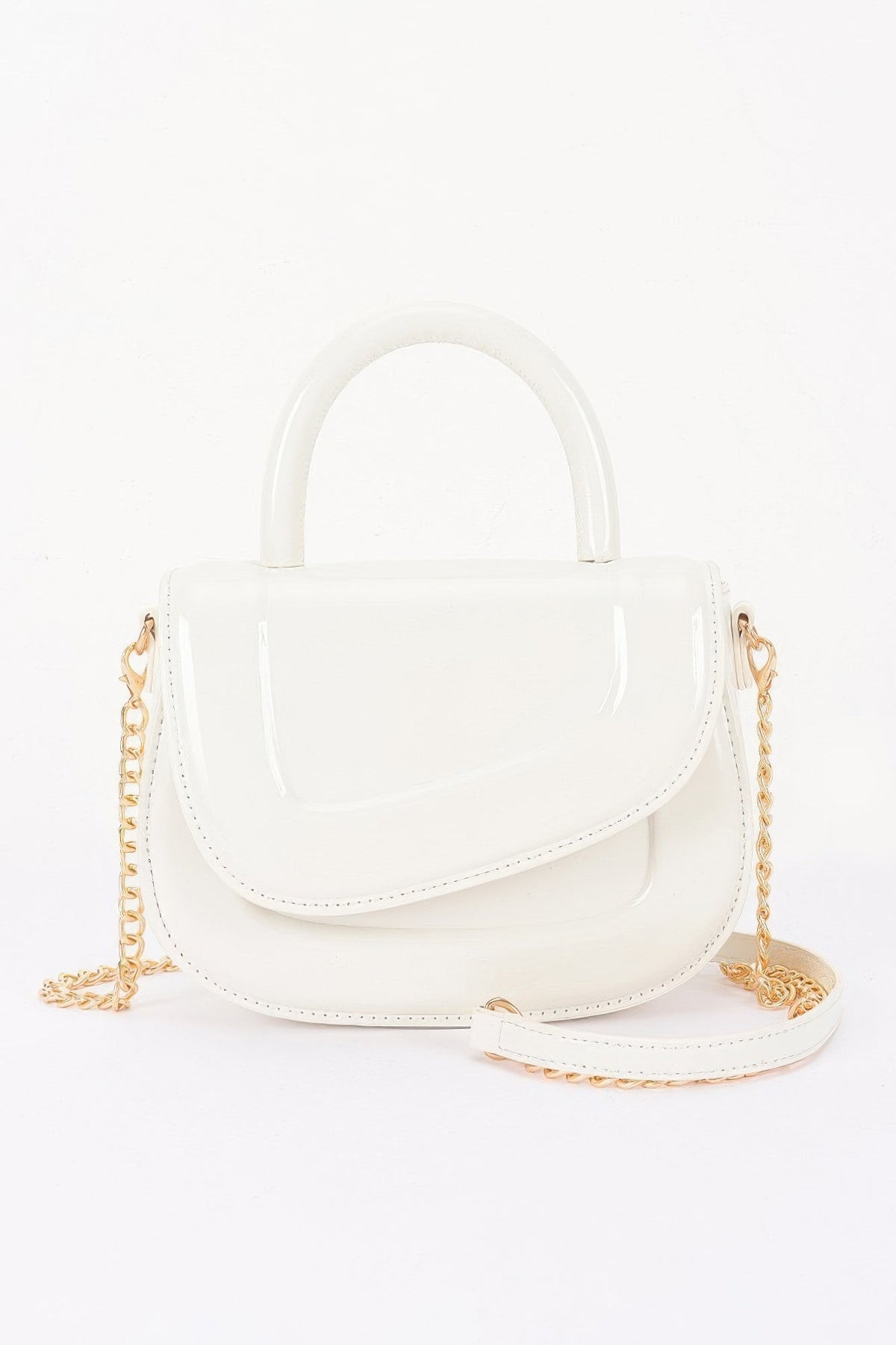 Patent Leather Top Handle Bag - Robbi & Angel