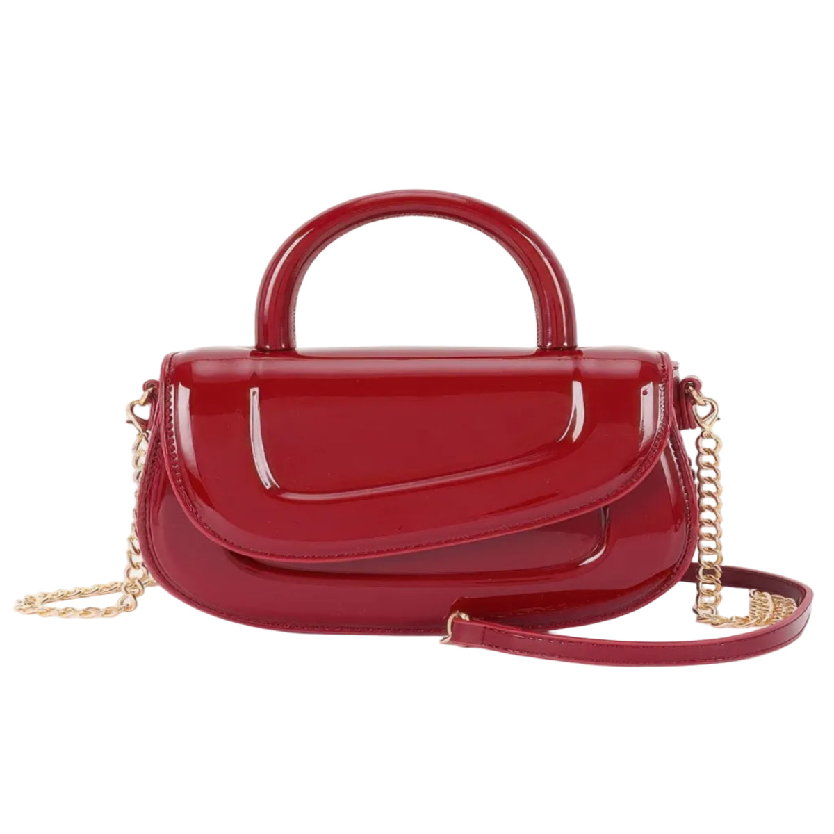 Patent Leather Top Handle Bag - Robbi & Angel