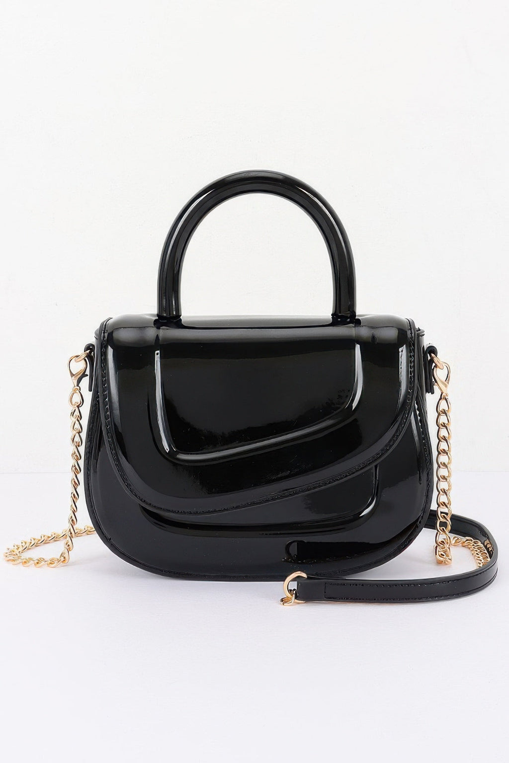 Patent Leather Top Handle Bag - Robbi & Angel