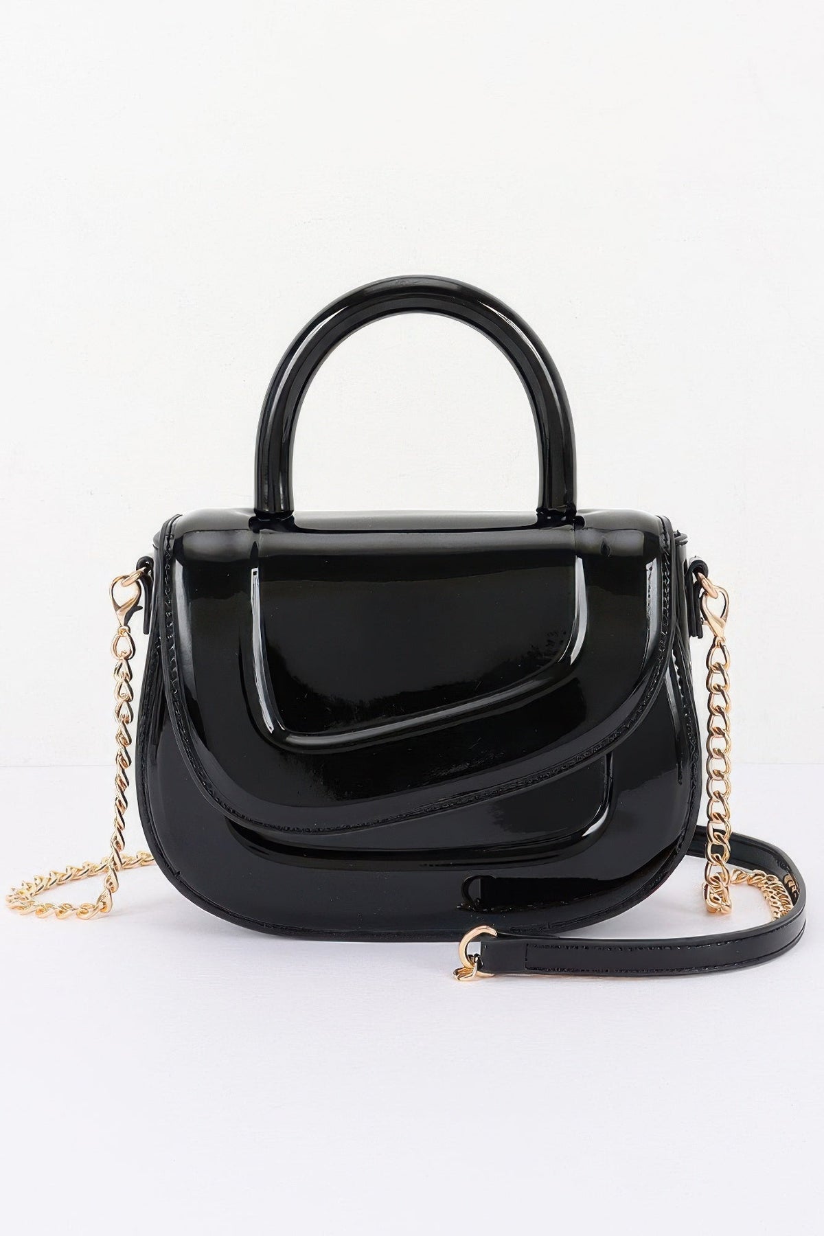 Patent Leather Top Handle Bag - Robbi & Angel