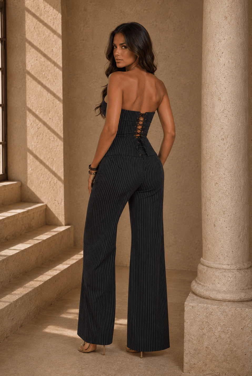 Paula Power Pin Stripe Set - Robbi & Angel