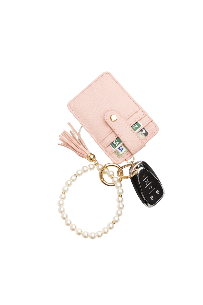 Pearl Key Ring Wallet Bracelet - Robbi & Angel