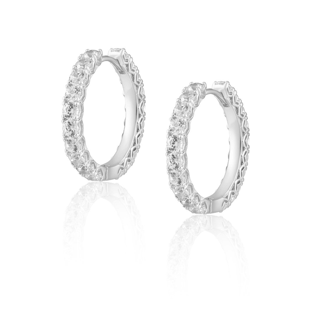 Piper Sparkle Cz Hoops - Robbi & Angel