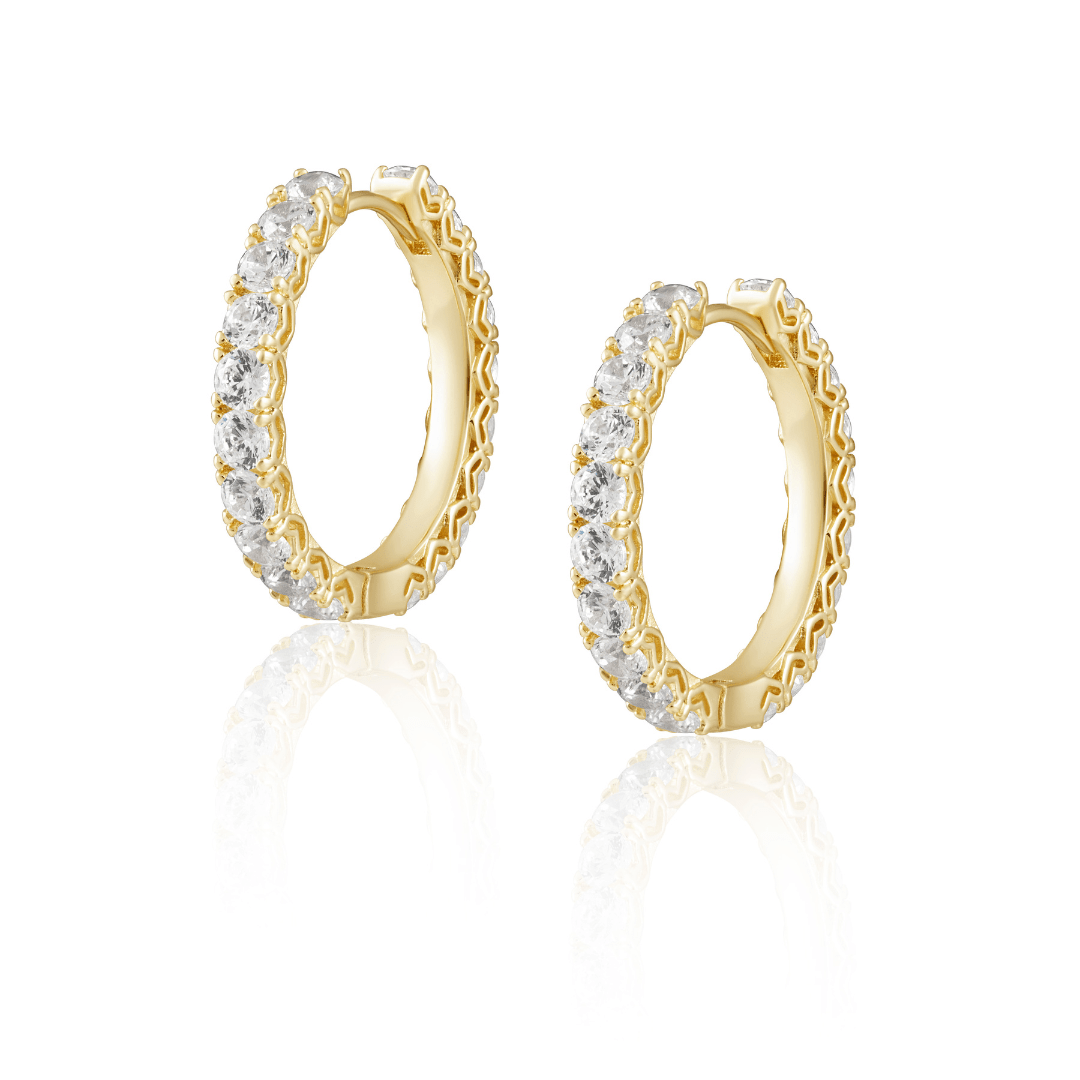 Piper Sparkle Cz Hoops - Robbi & Angel