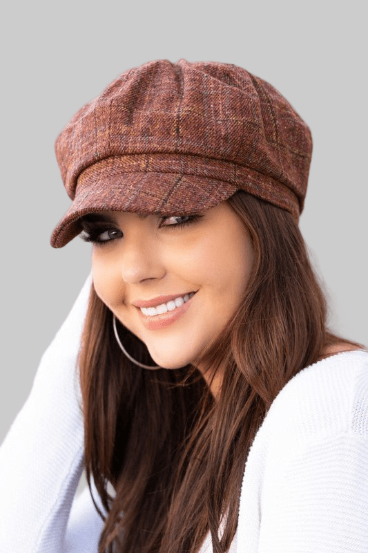 Plaid Newsboy Caps - Robbi & Angel
