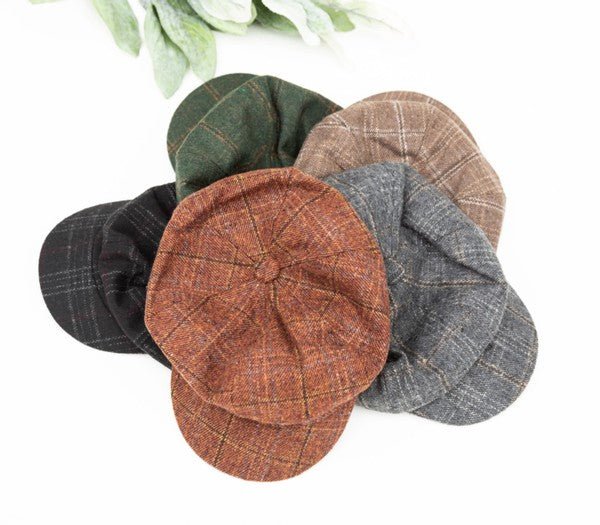 Plaid Newsboy Caps - Robbi & Angel