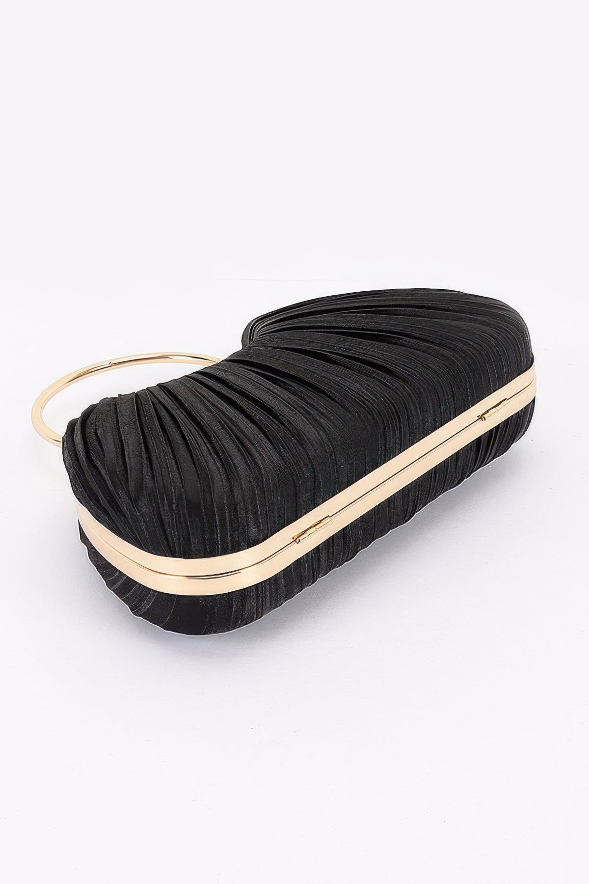 Pleated Polyester Party Clutch - Robbi & Angel