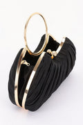 Pleated Polyester Party Clutch - Robbi & Angel