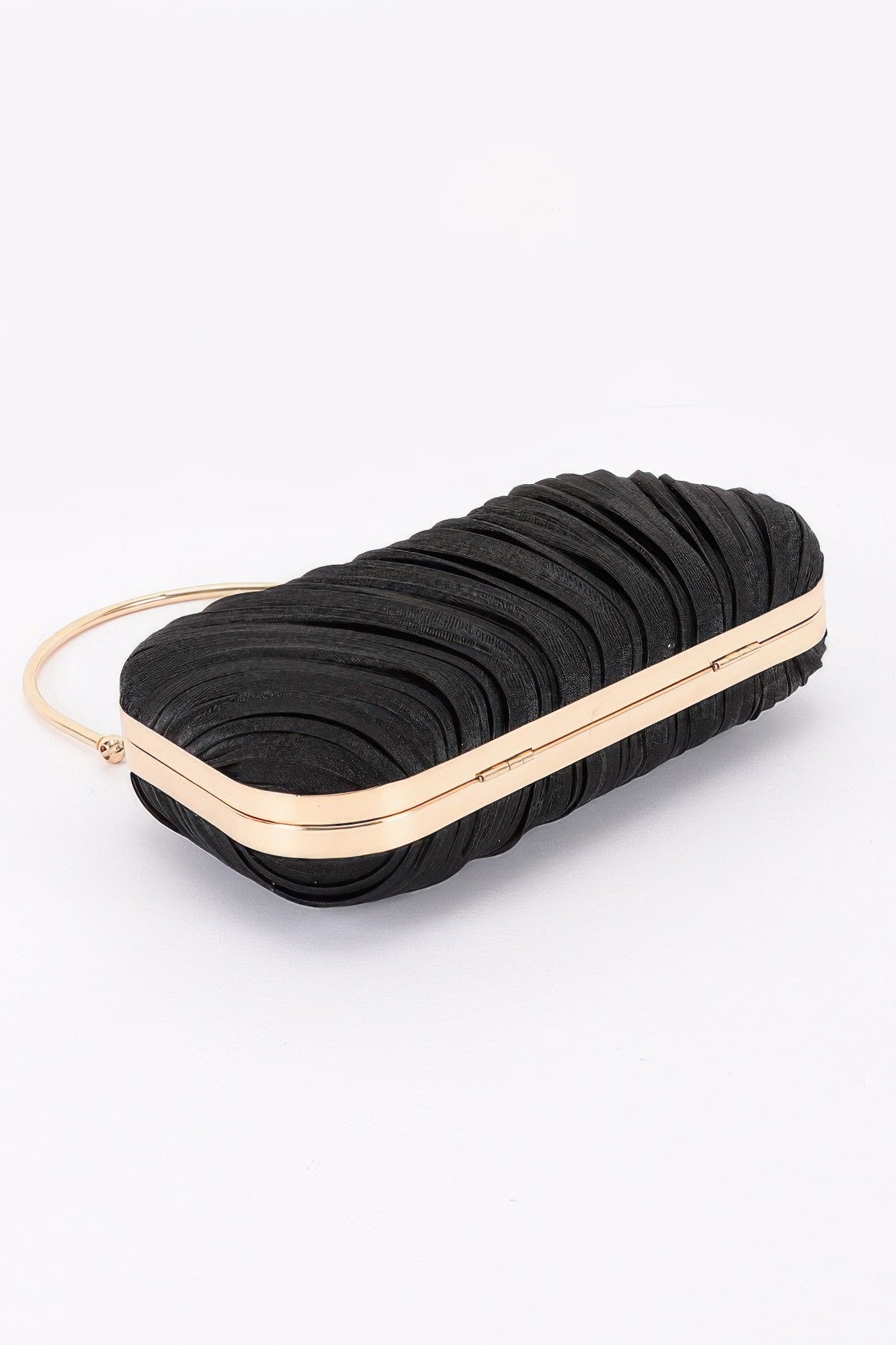 Elana Elegant Vertical Folds Clutch - Robbi & Angel