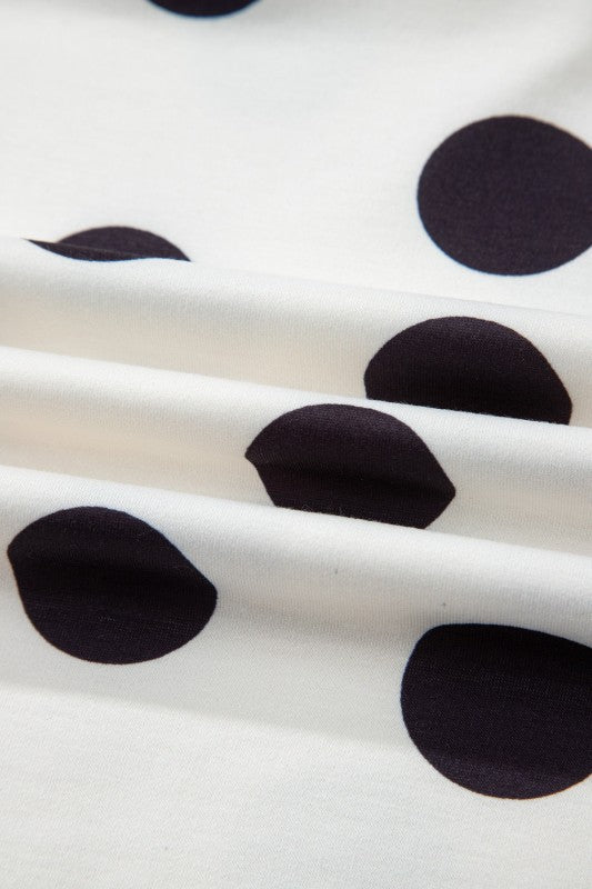 Polka Dot Pullover and Drawstring Shorts Set - Robbi & Angel
