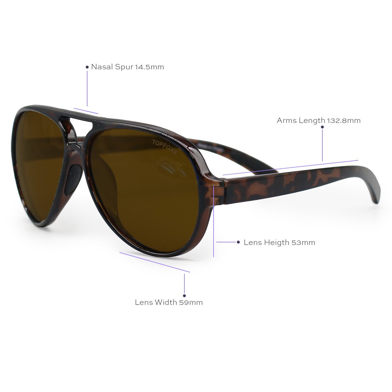 Poseidon Brown Tortoise – Tangle-Free Floating Aviators - Robbi & Angel
