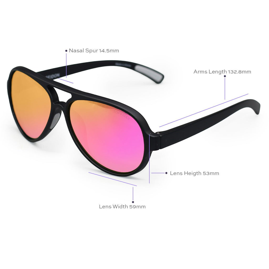 Poseidon Mirrored Pink – Tangle-Free Floating Aviators - Robbi & Angel