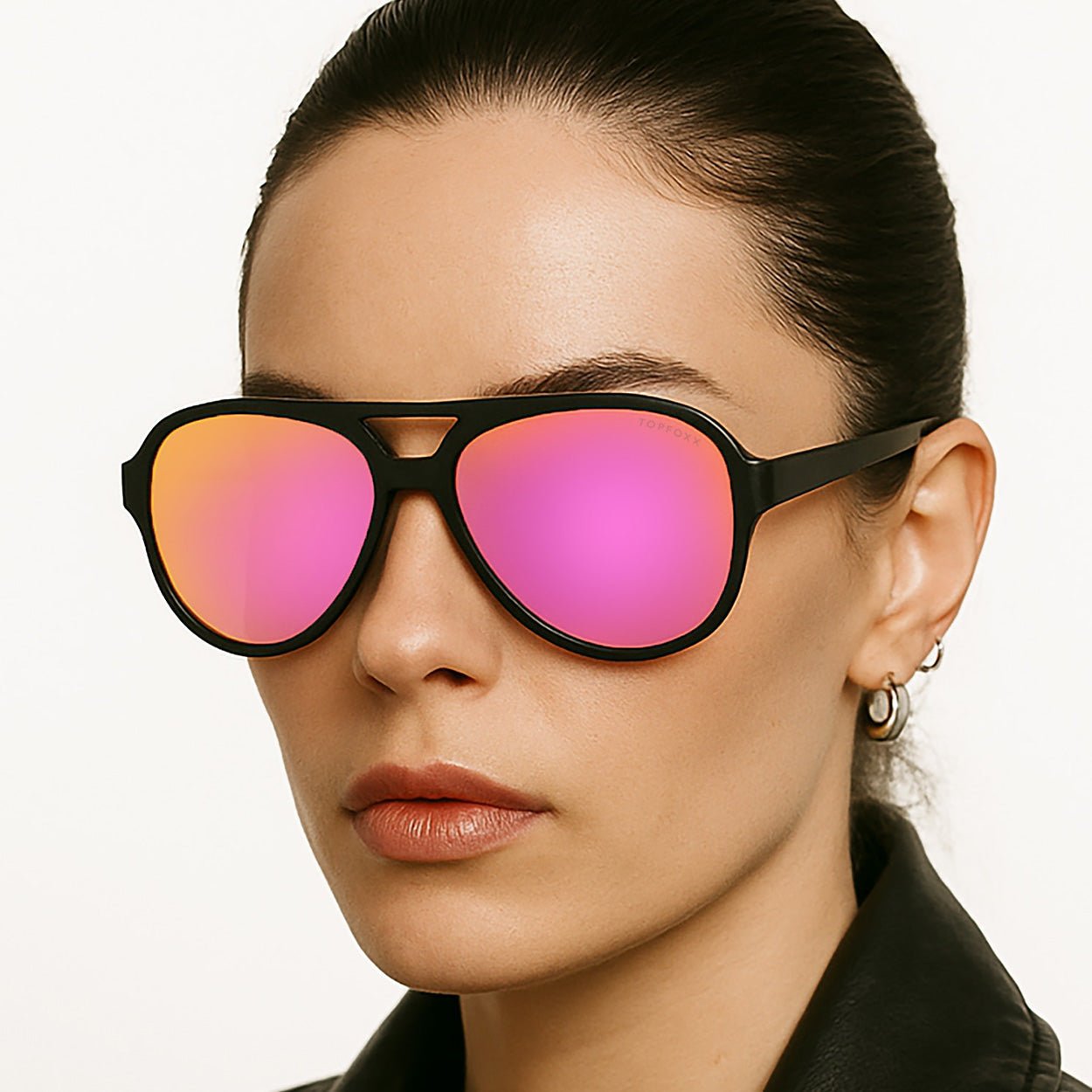 Poseidon Mirrored Pink – Tangle-Free Floating Aviators - Robbi & Angel