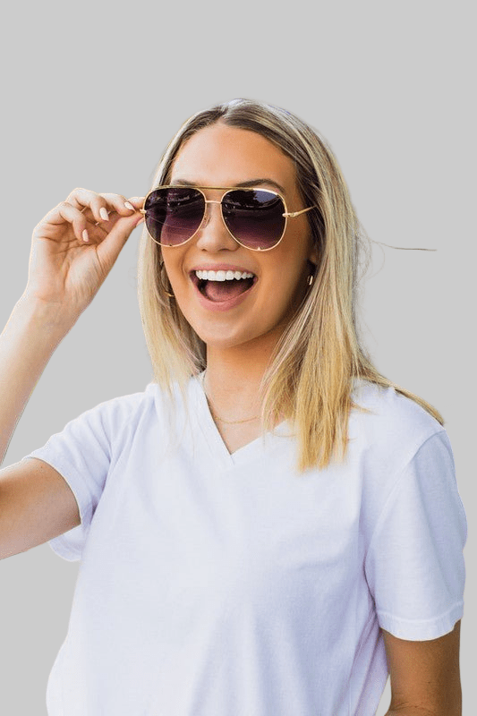 Purple/Gray Gold High Quality Unisex Aviators - Robbi & Angel