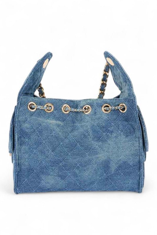 Quilted Denim Fashion Shoulder Bag - Robbi & Angel