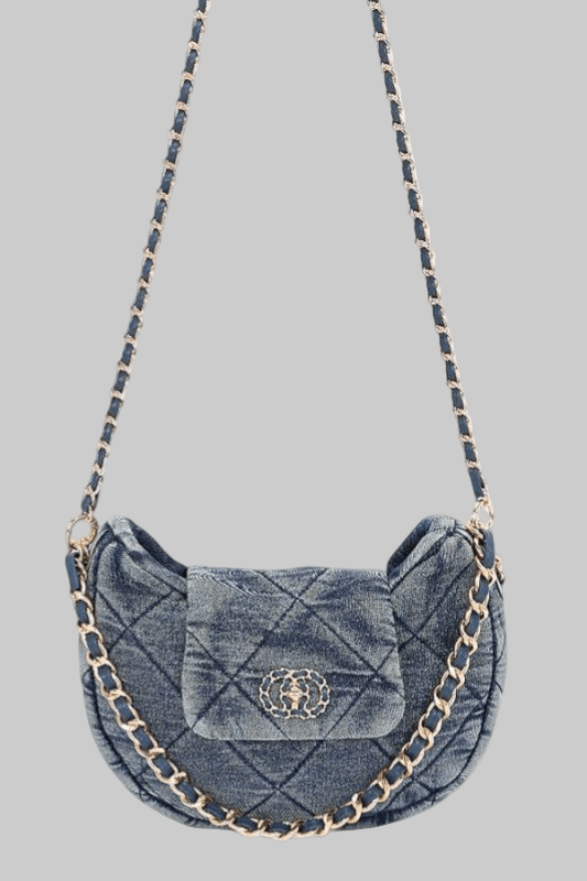 Quilted Denim Fashion Shoulder Bag - Robbi & Angel