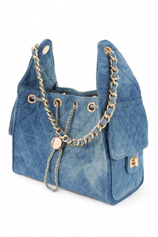 Quilted Denim Fashion Shoulder Bag - Robbi & Angel