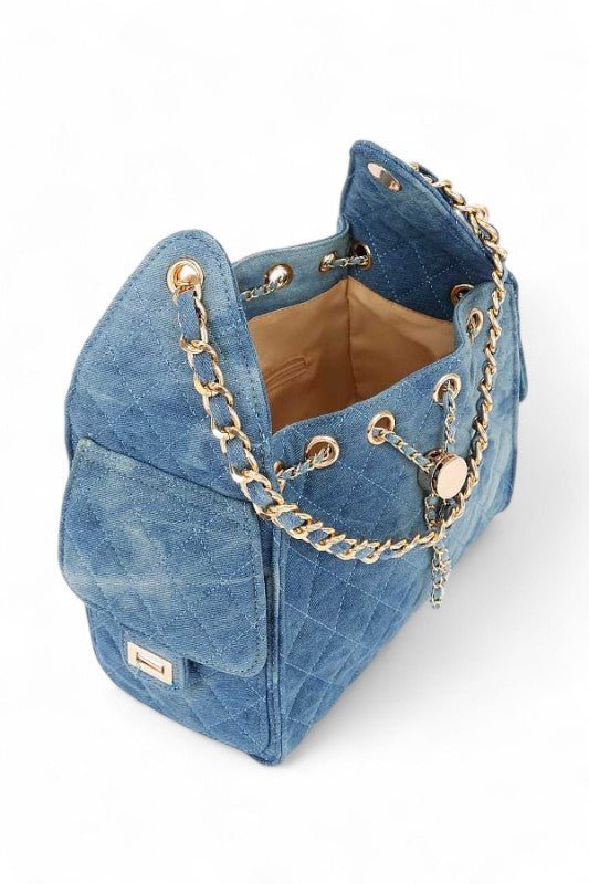 Quilted Denim Fashion Shoulder Bag - Robbi & Angel