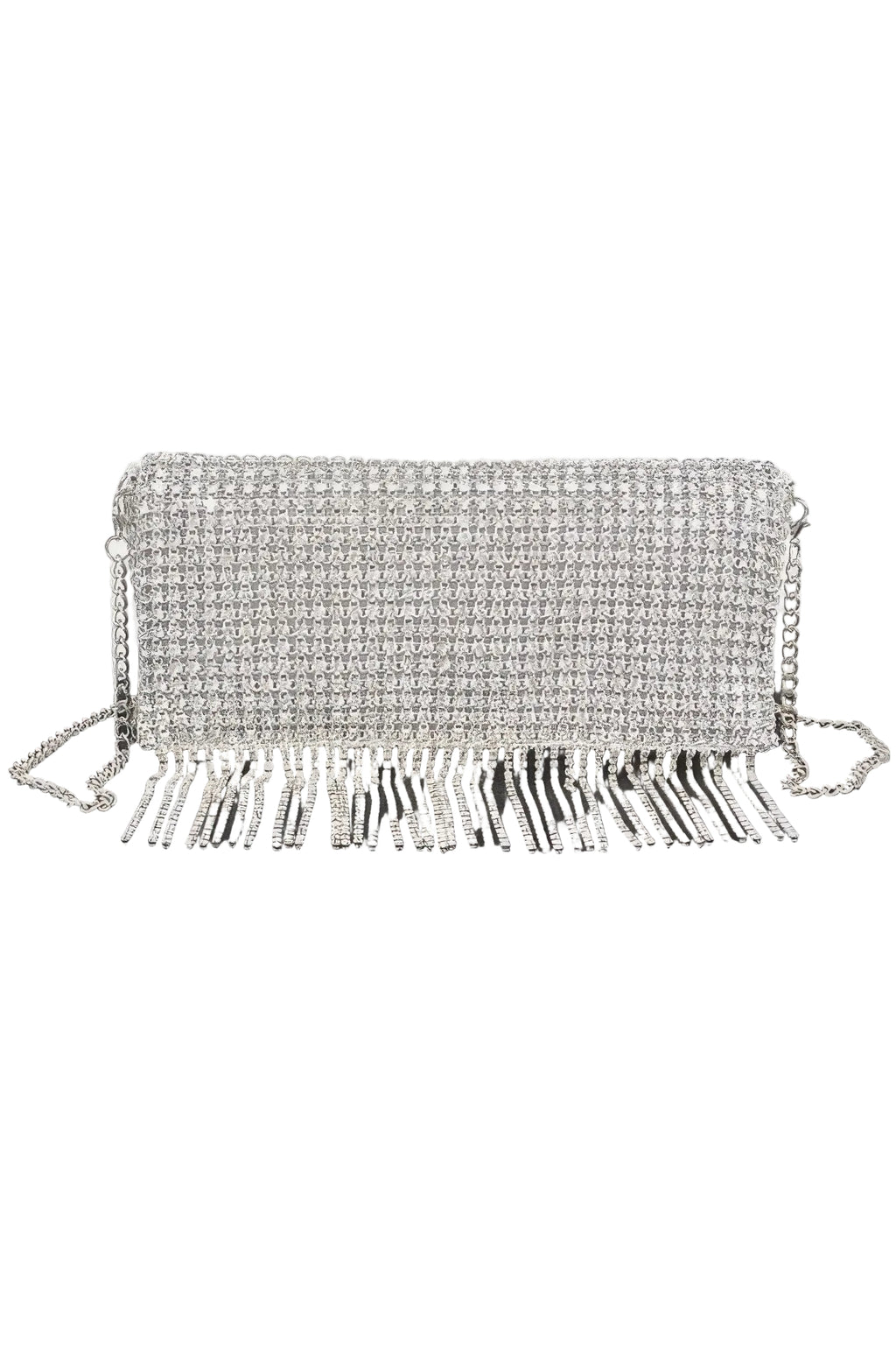 Rhinestone Fringe Clutch - Robbi & Angel