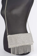 Rhinestone Fringe Clutch - Robbi & Angel