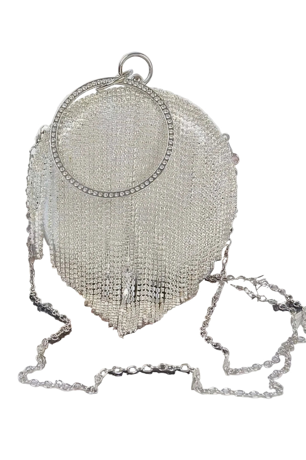 Rhinestone Fringe Round Party Bag - Robbi & Angel