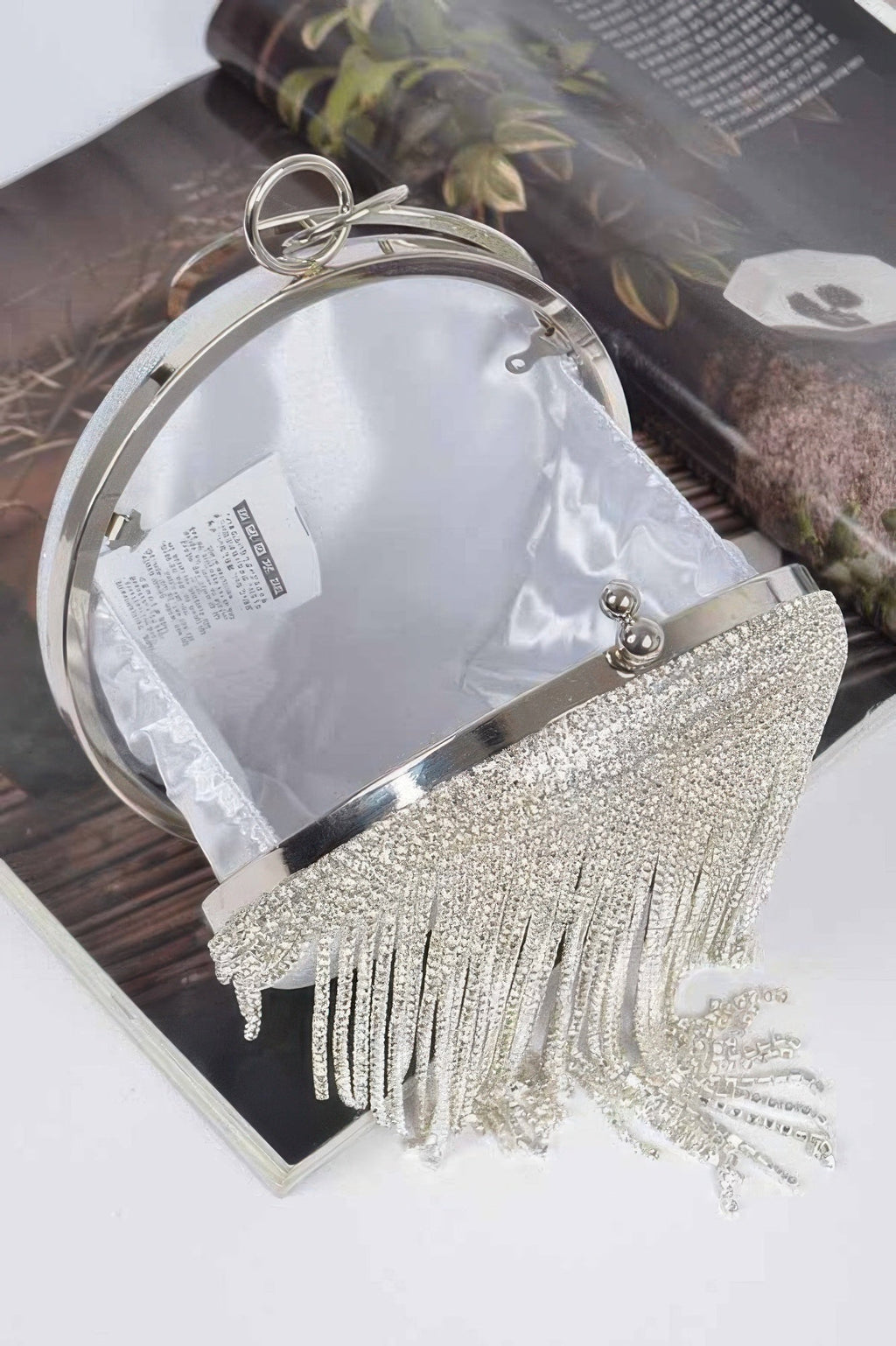 Rhinestone Fringe Round Party Bag - Robbi & Angel