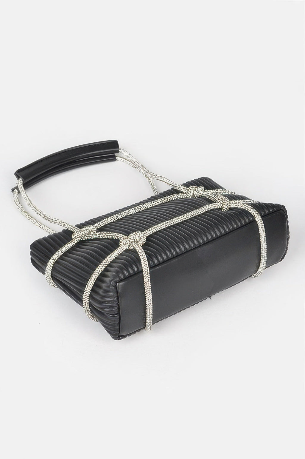 Rhinestone Strap Zip Clutch Bag - Robbi & Angel