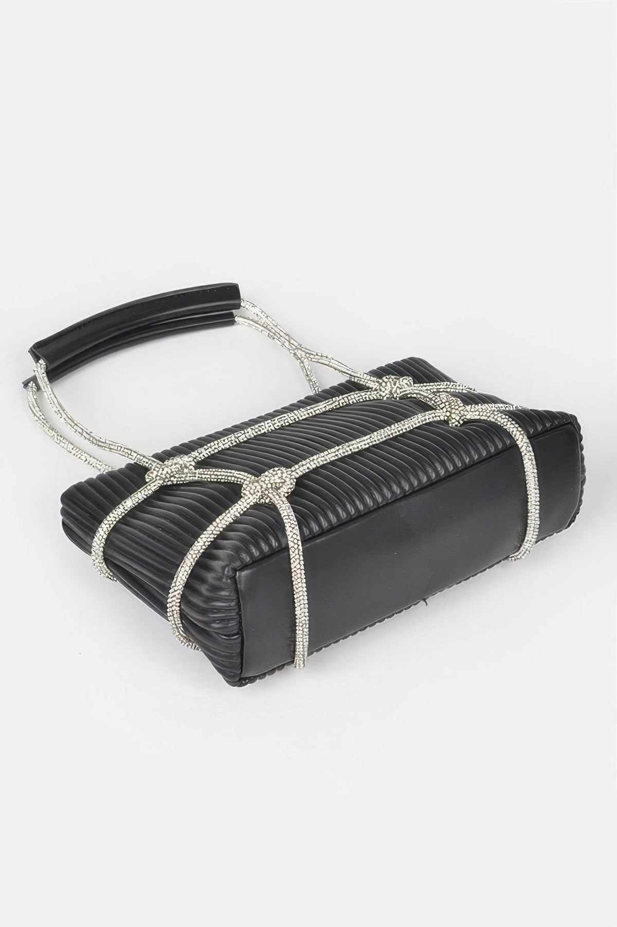 Rhinestone Strap Zip Clutch Bag - Robbi & Angel