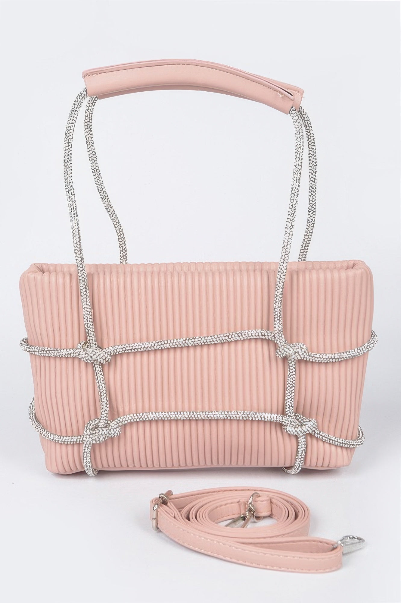 Rhinestone Strap Zip Clutch Bag - Robbi & Angel