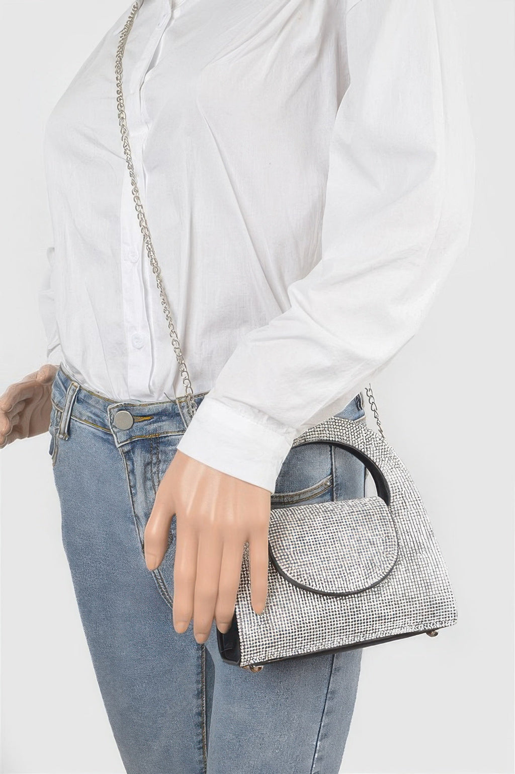 Rhinestone Top Handle Bag - Robbi & Angel
