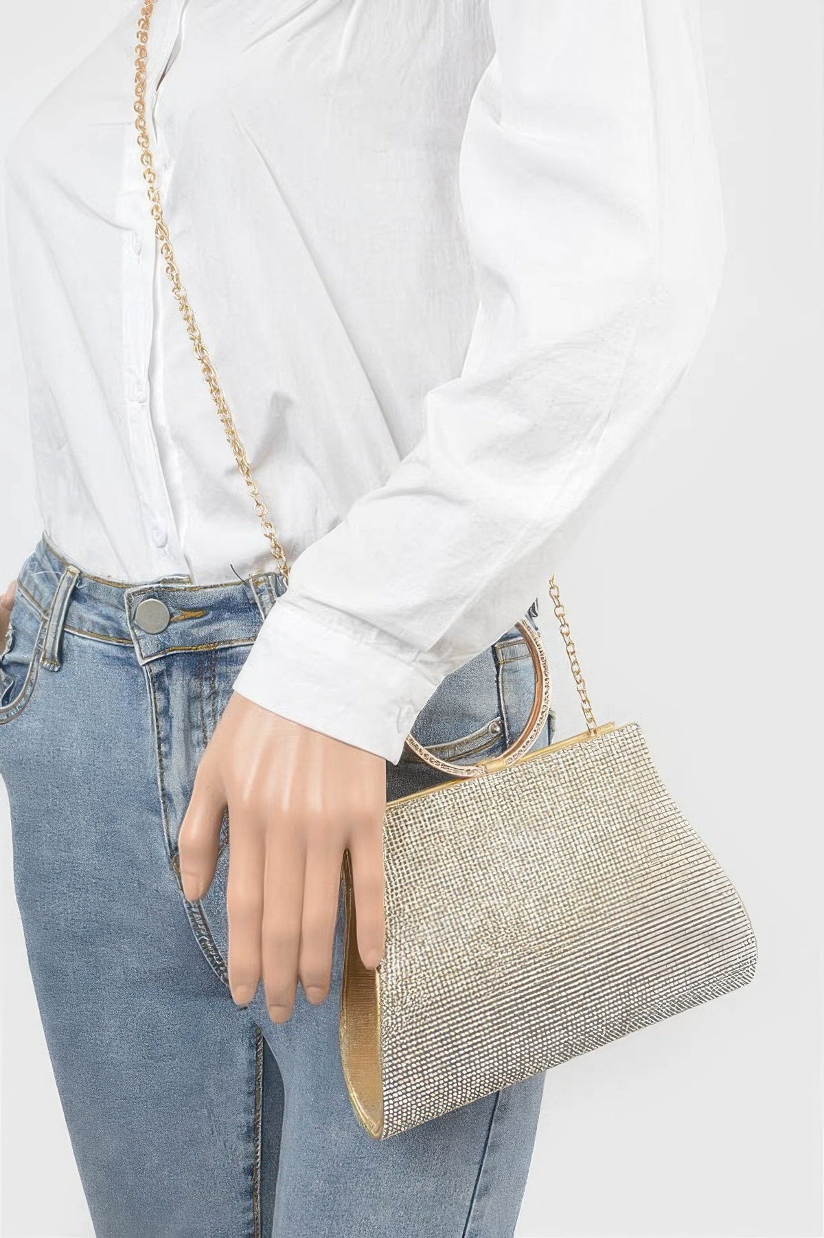 Rhinestone Top Handle Bag - Robbi & Angel