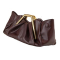 Ria Ruched Vegan Leather Frame Clutch Bag - Robbi & Angel