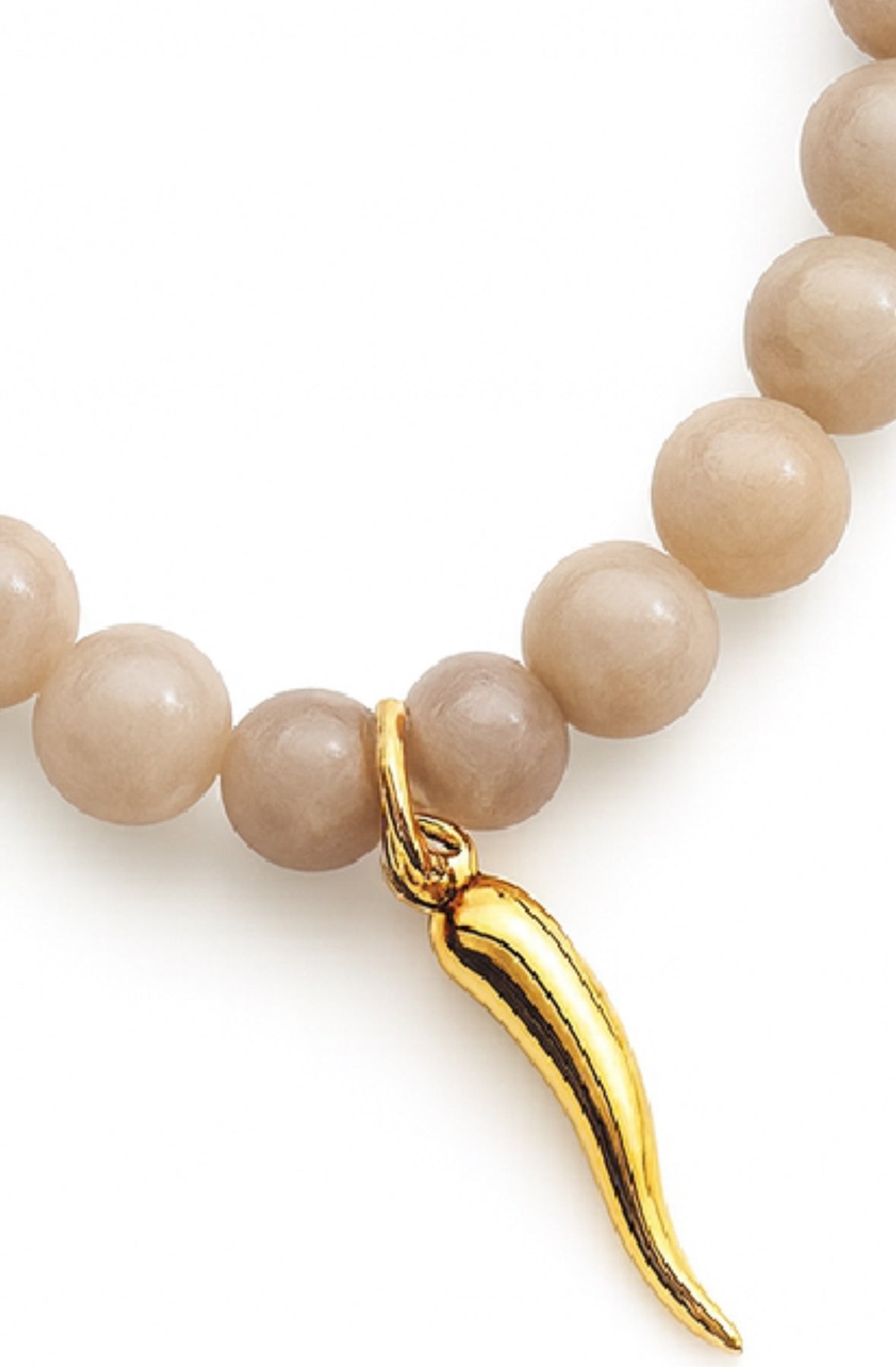 Ria Warm Blush Italian Horn Beaded Bracelet - Robbi & Angel