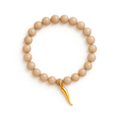 Ria Warm Blush Italian Horn Beaded Bracelet - Robbi & Angel