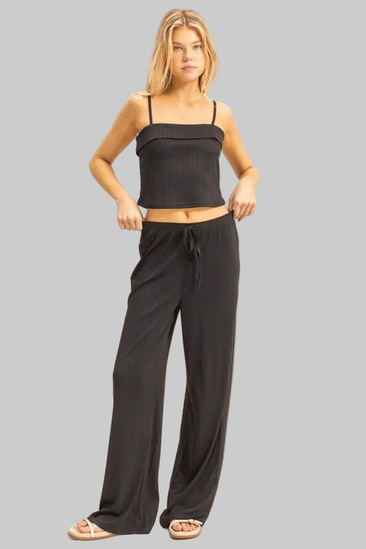 Rib Knit Cami Top and Pants Set - Robbi & Angel