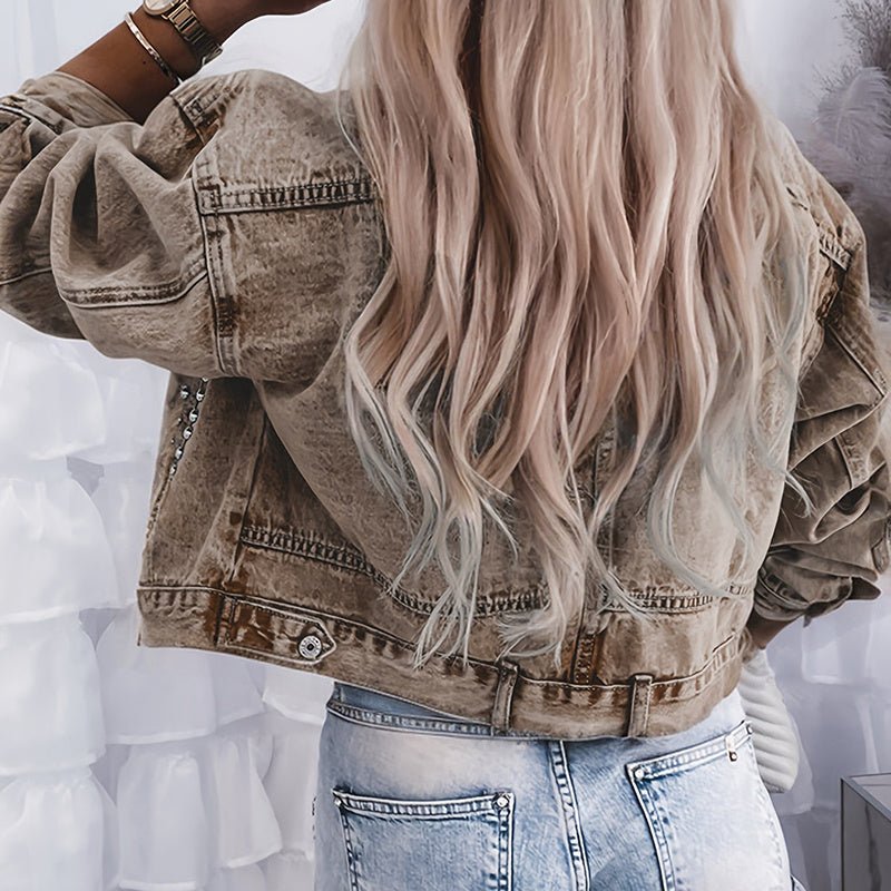Riley Rivet Studded Denim Jacket - Robbi & Angel