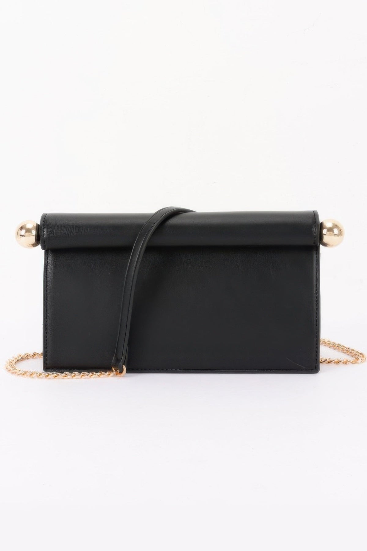 Roll-top Sphere Accent Chain Clutch - Robbi & Angel