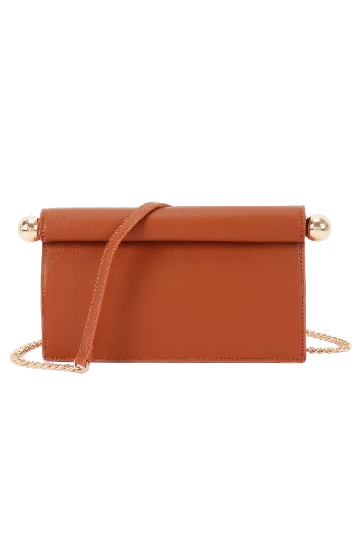 Roll-top Sphere Accent Chain Clutch - Robbi & Angel