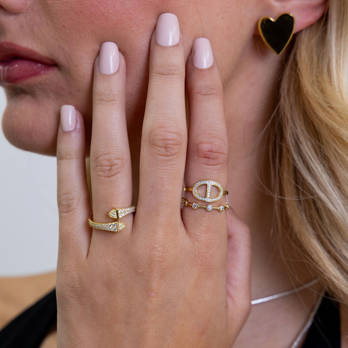 Rosie CZ Signet Ring - Robbi & Angel